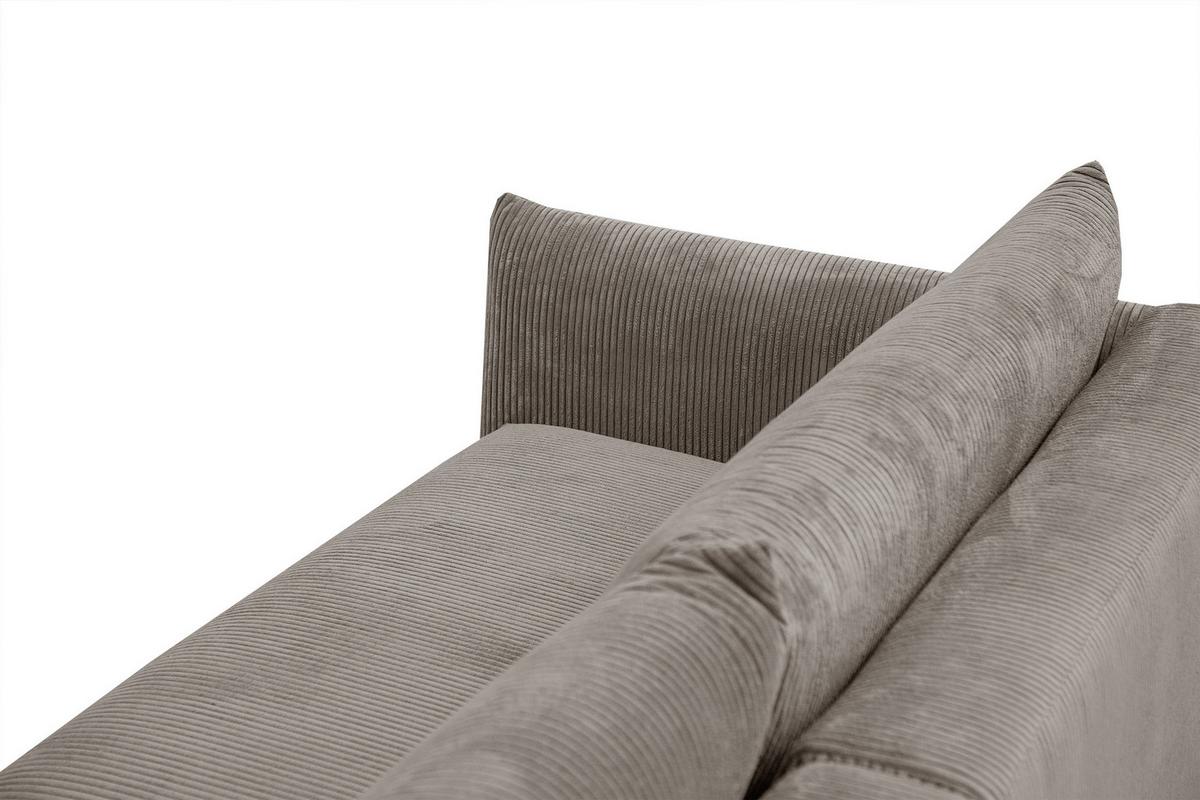 ECKSOFA TAUER 5-Sitzer, taupe - Taupe/Schwarz, Holzwerkstoff/Kunststoff (292/174cm) - Wozimo