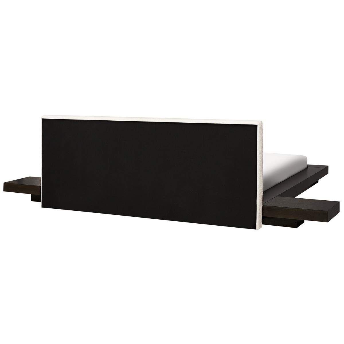BETT 180/200 cm Dunkelbraun Zen - Dunkelbraun/Weiß, Holzwerkstoff (180/200cm) - Beliani