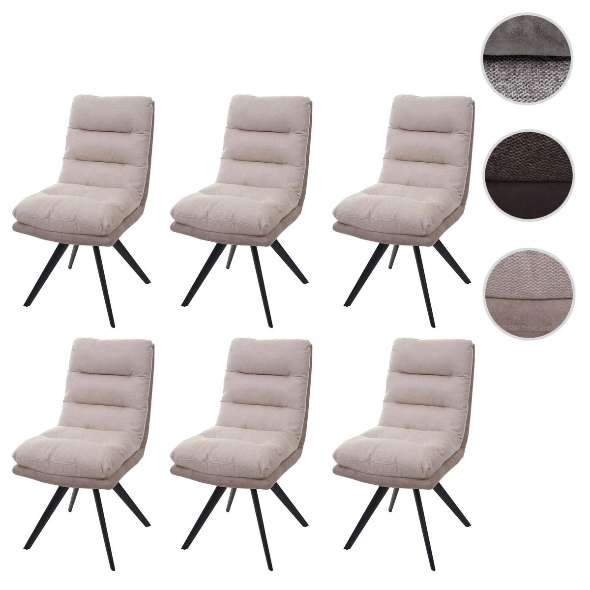 ESSZIMMERSTUHL Cremeweiß 6er-Set - Creme/Weiß, Textil (49/93/68cm) - MCW