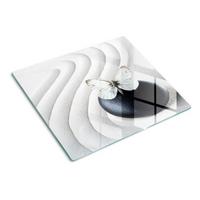 GLASPLATTE 60x52 cm Zen-Schmetterling - Weiß, Glas (60/0.4/52cm) - TULUP