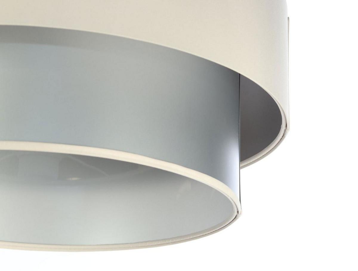 HÄNGELEUCHTE Silber 40/20 cm - Beige/Silberfarben, Kunststoff (40/1/20cm) - ONZENO