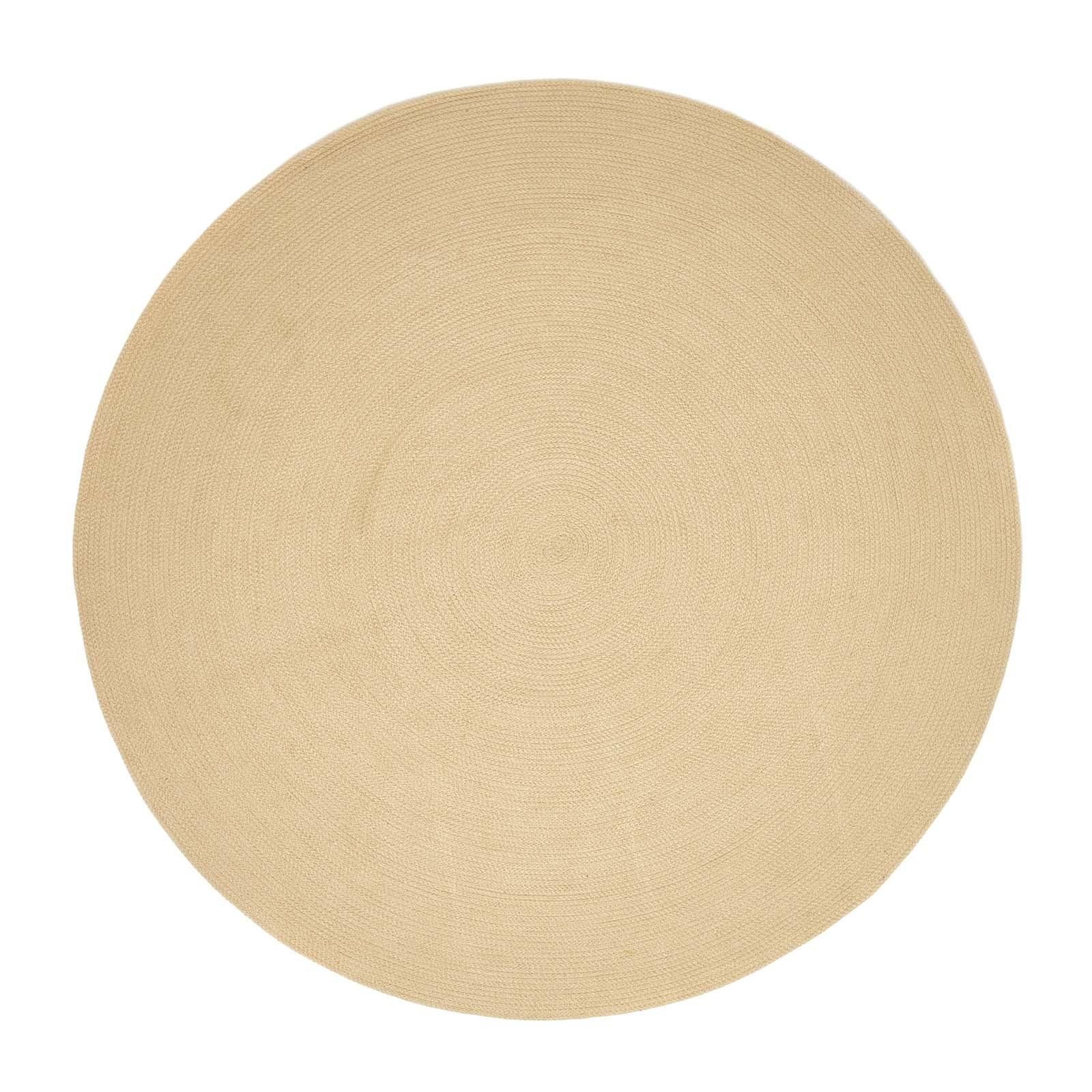 TEPPICH geflochten rund 150 cm - Beige, Textil (150/150cm) - Homescapes