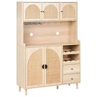BUFFETSCHRANK 120 cm Hellbraun Campbellton - Hellbraun, Holzwerkstoff (120/173/40cm) - Beliani