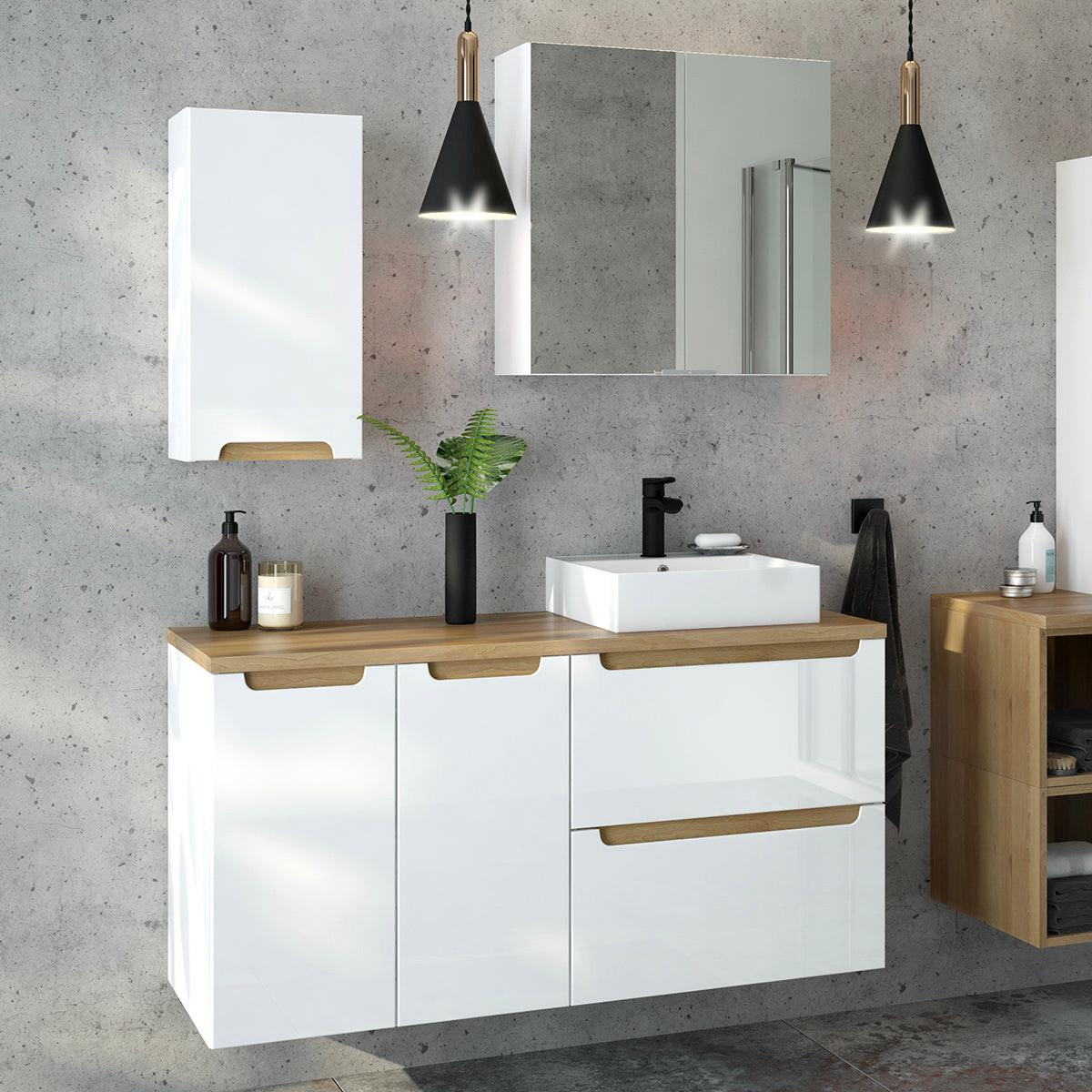 WASCHTISCHUNTERSCHRANK 60cm Livia Weiß - Weiß, Holzwerkstoff (60/60/45cm) - Petits-meubles