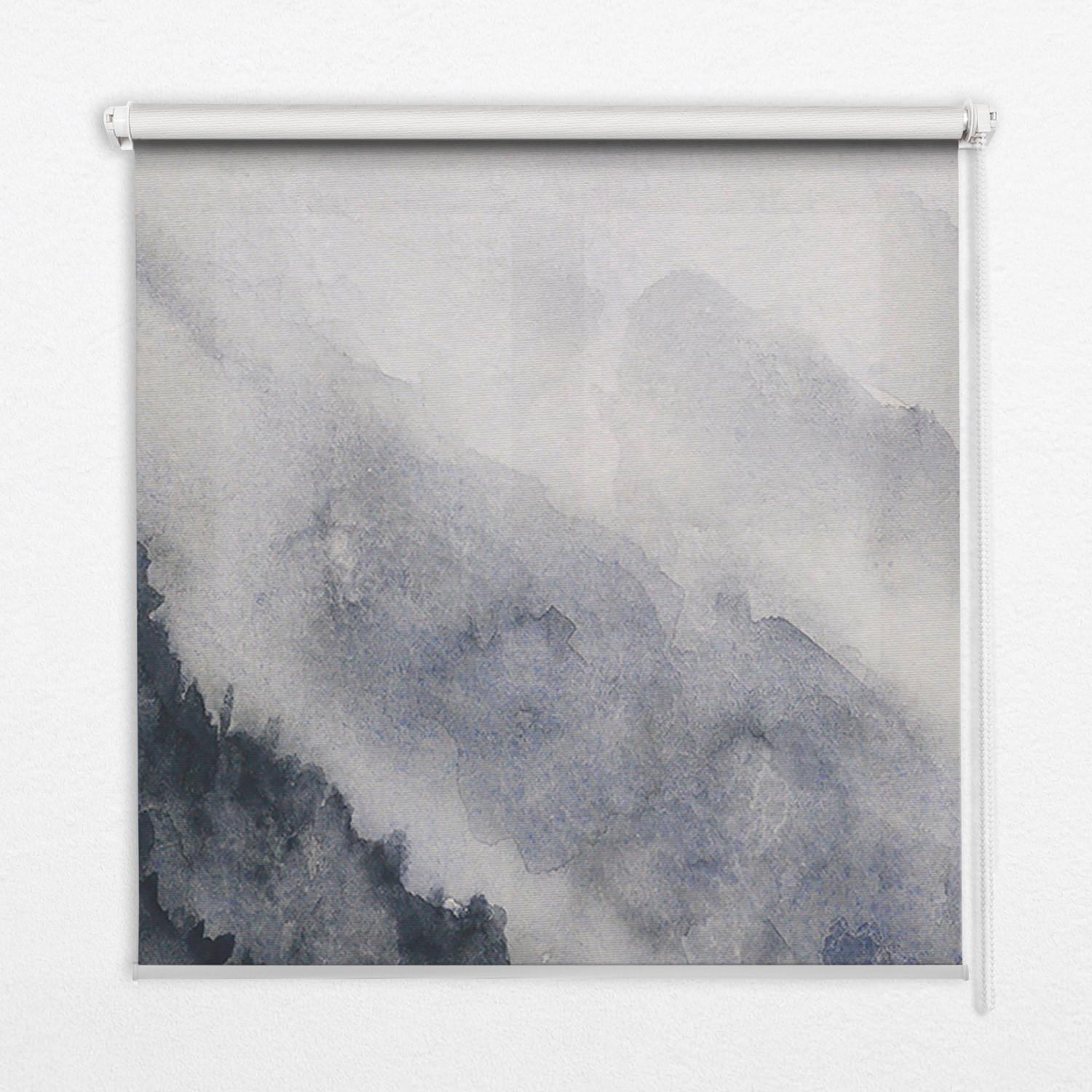 INNENROLLO - Fensterrollo - Rollo - 130x140 cm - Nebelgebirge - Schwarz, Kunststoff (130/140/0.5cm) - TULUP