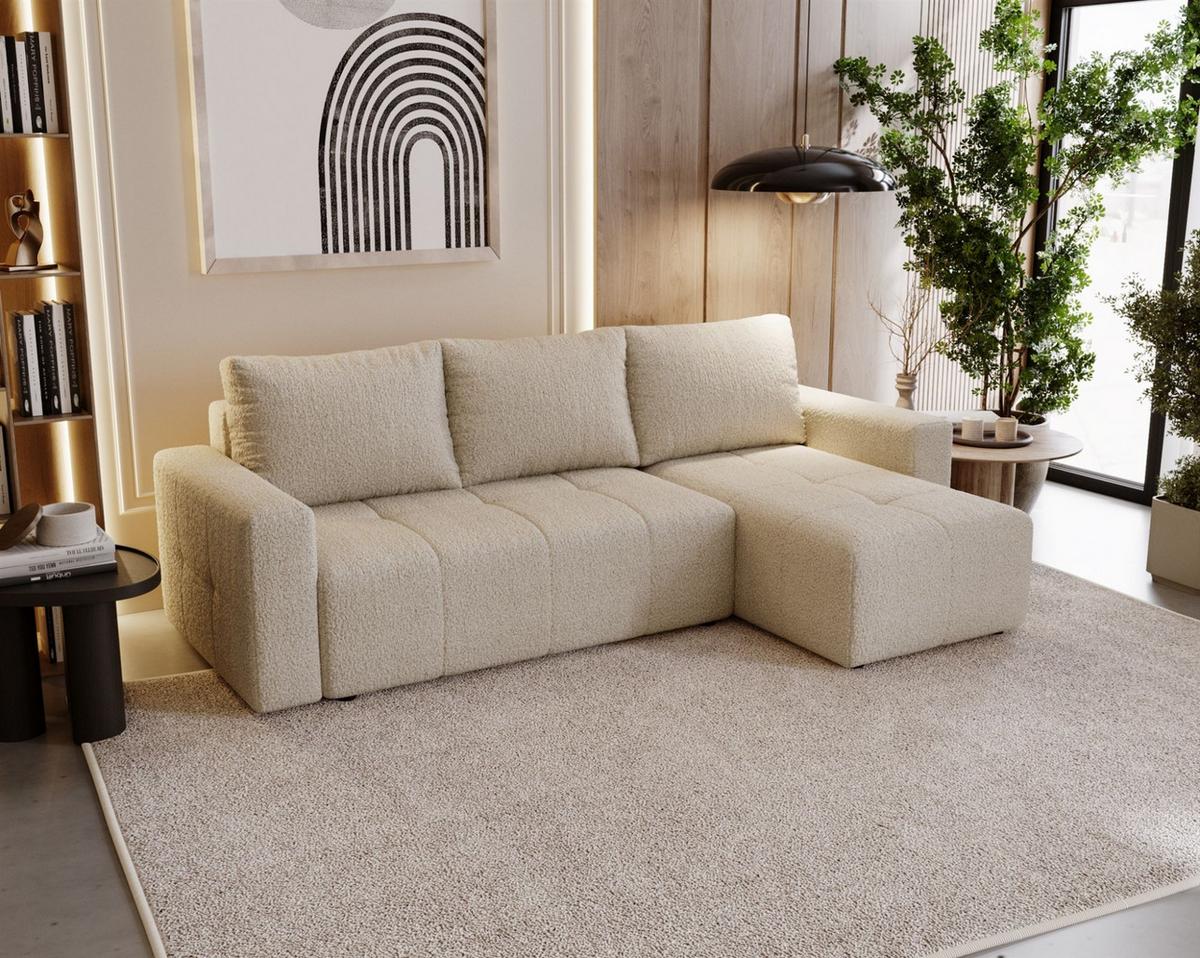 ECKSOFA Noha In Now Or Never - Beige, Holzwerkstoff/Textil (231/142cm) - Fun Möbel