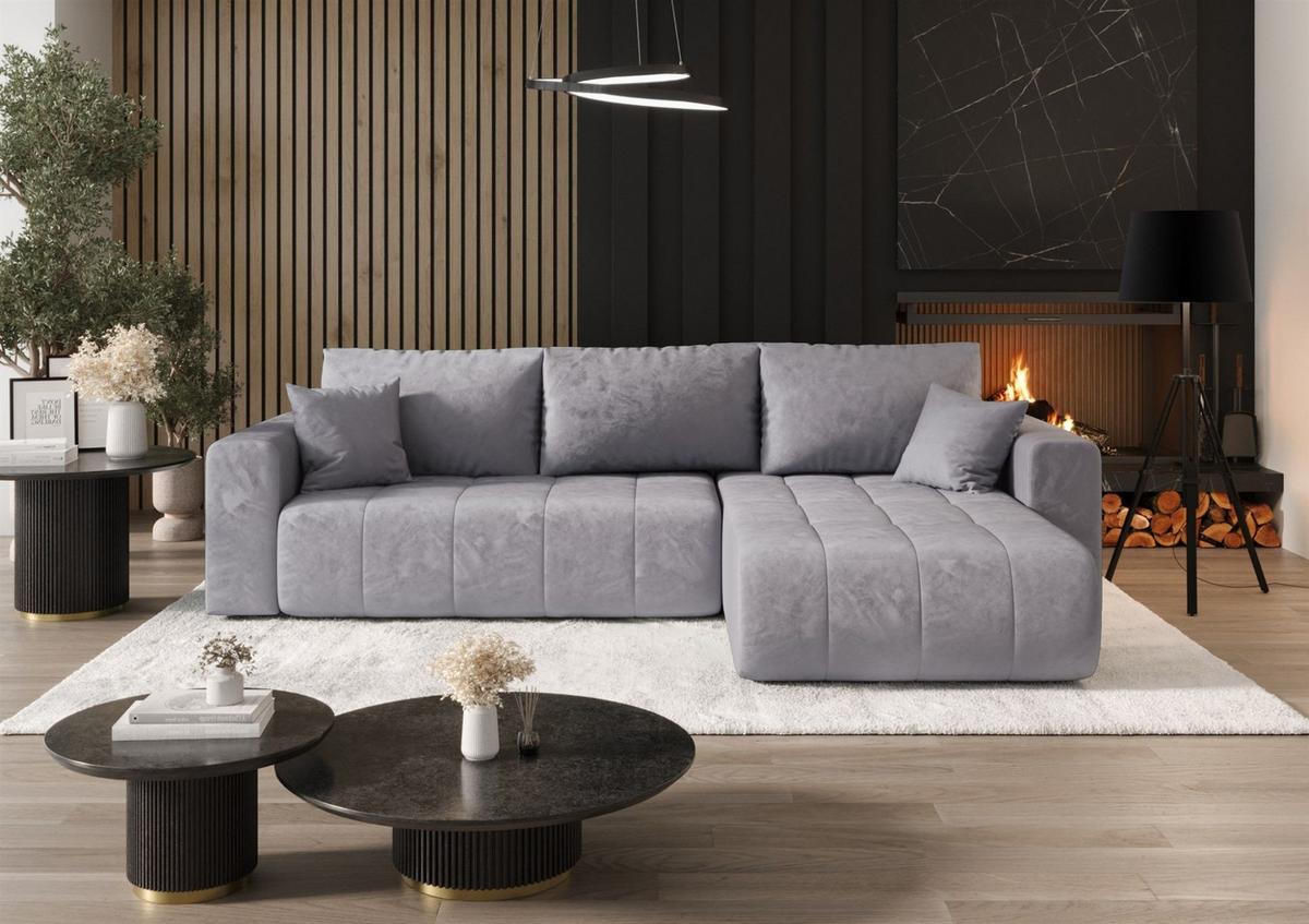 ECKSOFA Camila - Blau, Holzwerkstoff/Textil (280/185cm) - Fun Möbel