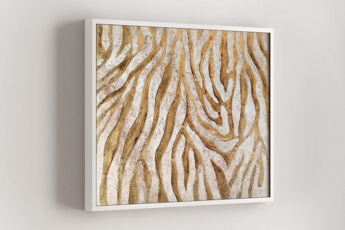 ÖLGEMÄLDE 100/75 cm - Goldfarben, Holz/Textil (100/75cm) - KUNSTLOFT