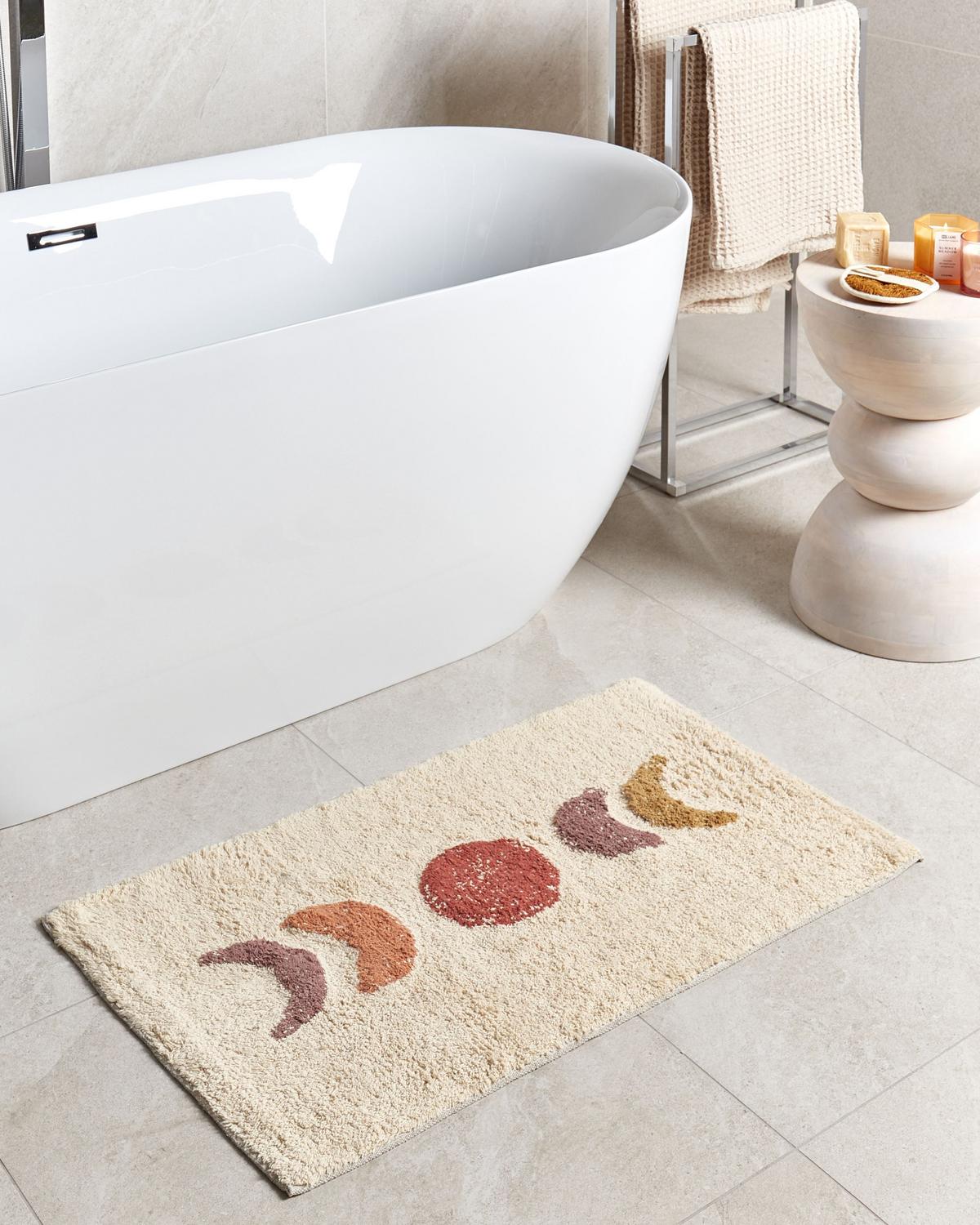 BADEMATTE Beige 50/80 cm Esme - Beige/Gelb, Textil (50/80cm) - Beliani
