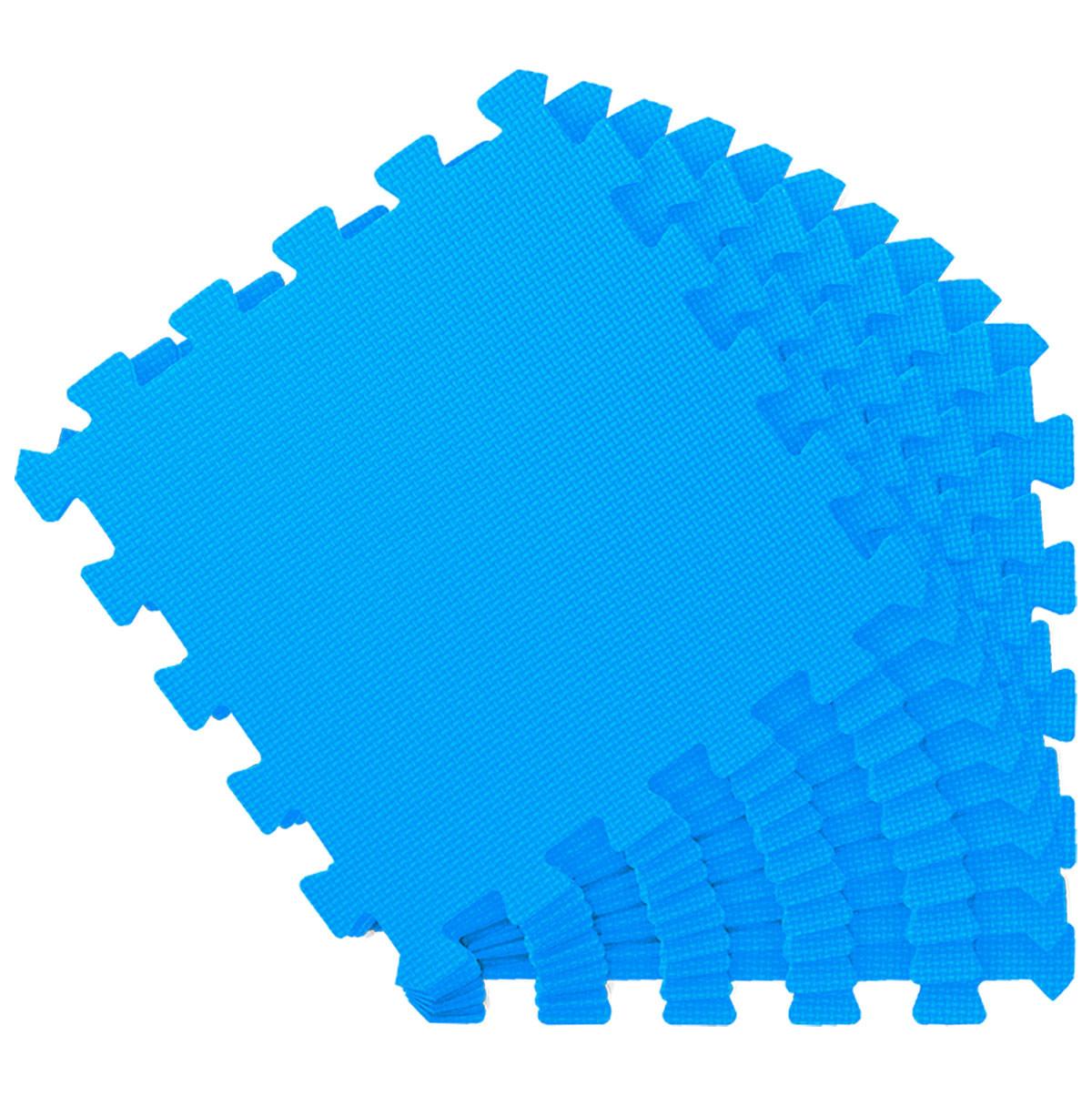SPIELMATTE ab Null - 90 cm Baby Puzzlematte Blau - Blau, Kunststoff (30/30cm) - Littletom