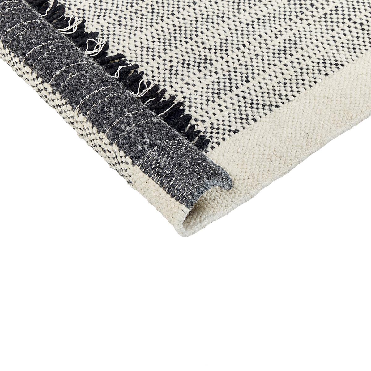 TEPPICH geflochten Ketenli 200/140 cm - Weiß, Textil (140/200cm) - Beliani