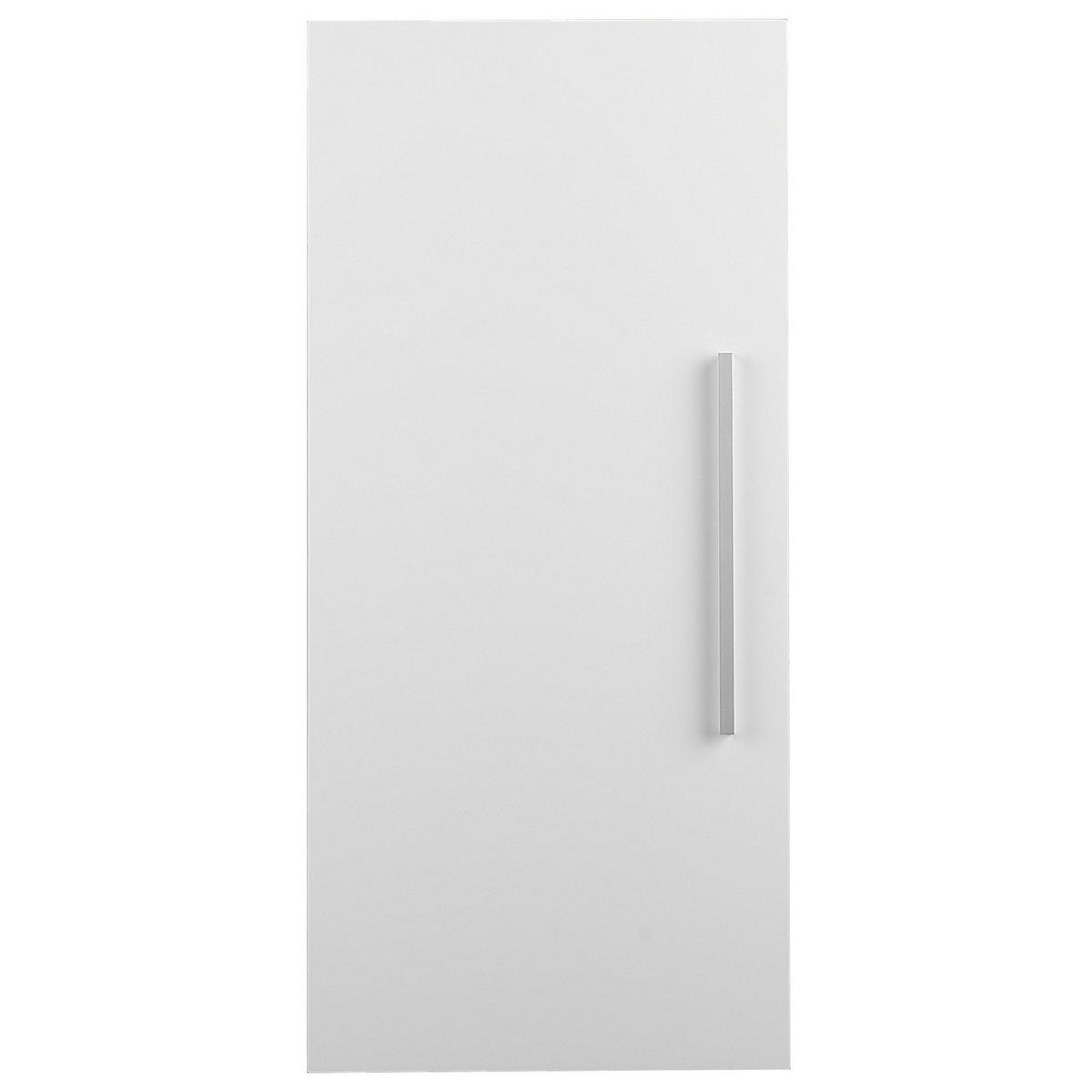 BAD HÄNGESCHRANK weiß Bilbao - Silberfarben/Weiß, Holzwerkstoff (40/88/35cm) - Beliani