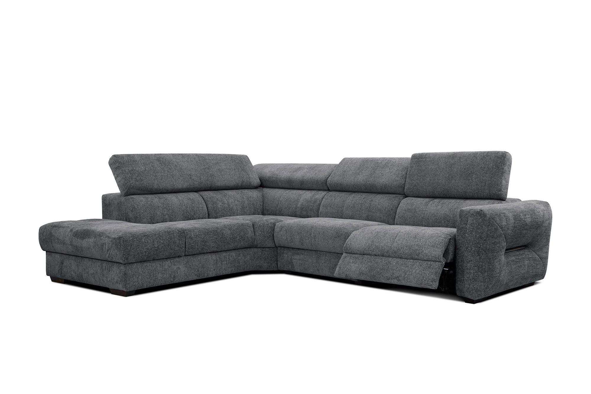 ECKSOFA CALVERA 5-Sitzer mit 1 Relaxfunktion, graphitfarben - Graphitfarben, Holzwerkstoff/Textil (239/298cm) - Wozimo