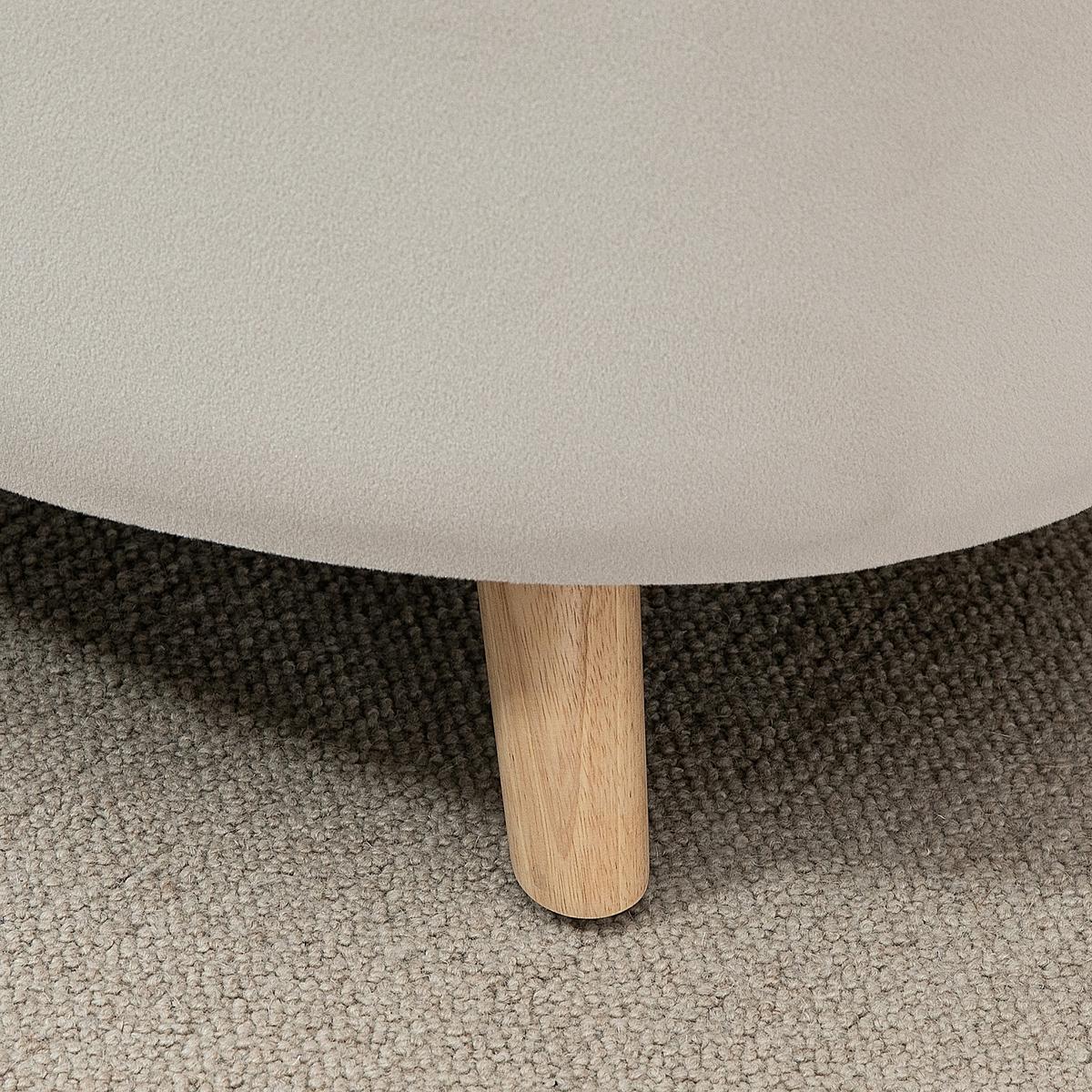 SITZBANK mit Stauraum, Oval Polsterbank mit Deckel, Bettbank mit Samtoptik Beige - Blau, Kunststoff (51.5/42/71cm) - HOMCOM