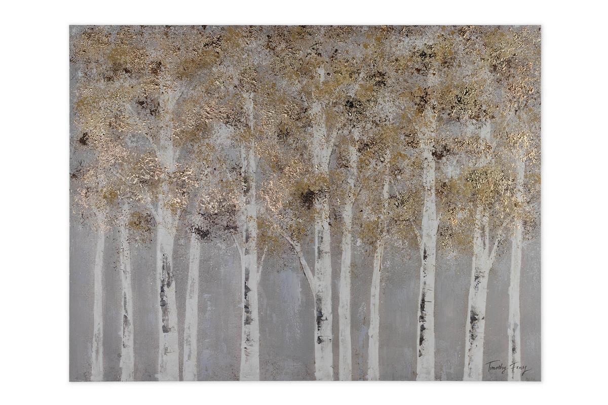ACRYLBILD HANDGEMALT 100/75 cm - Grau, Holz/Textil (100/75cm) - KUNSTLOFT