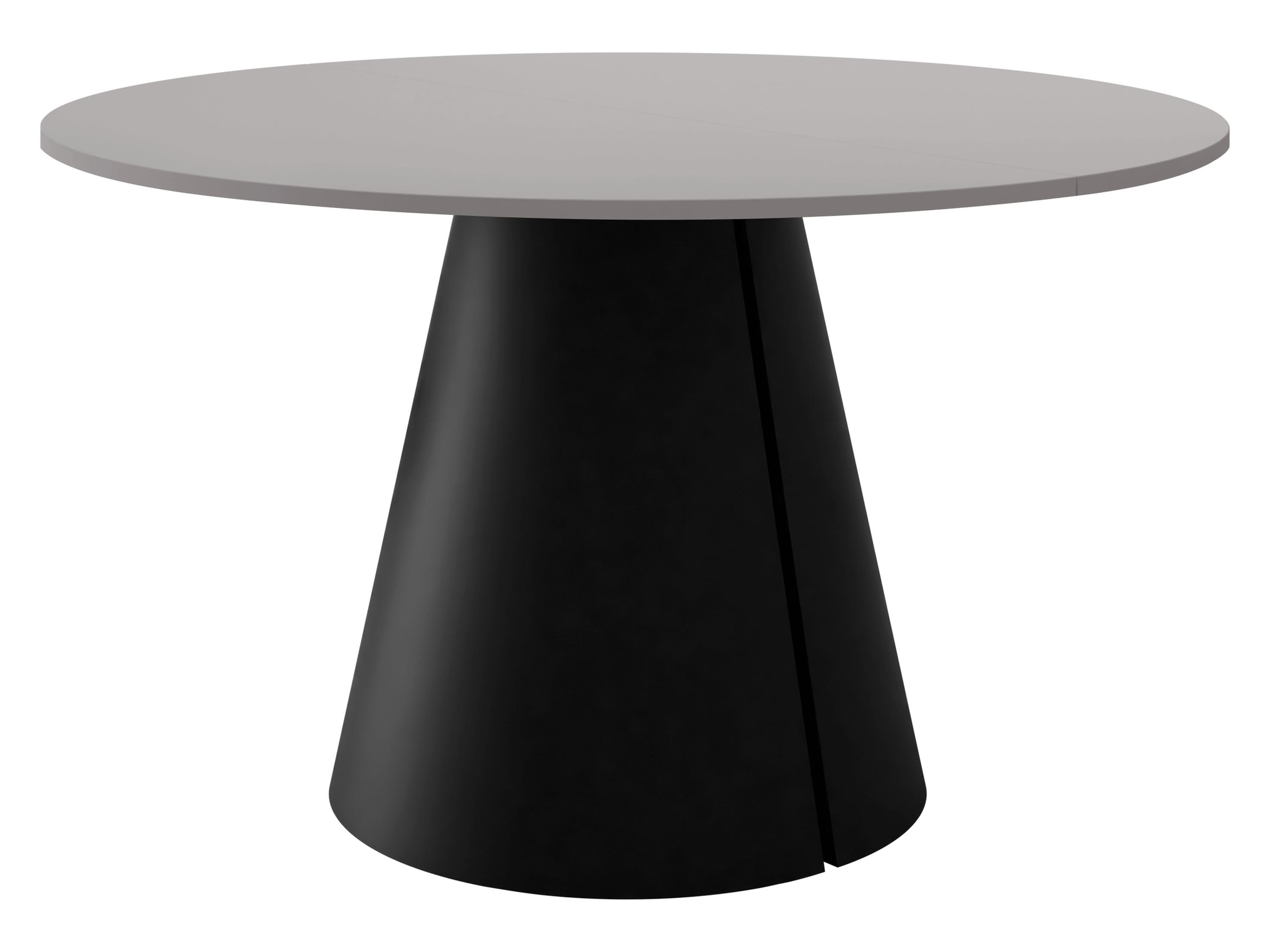 ESSTISCH Calma 120 - Hellgrau/Schwarz, Holzwerkstoff/Metall (120/120/76cm) - MIRJAN24