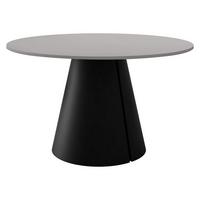 ESSTISCH Calma 120 - Hellgrau/Schwarz, Holzwerkstoff/Metall (120/120/76cm) - MIRJAN24