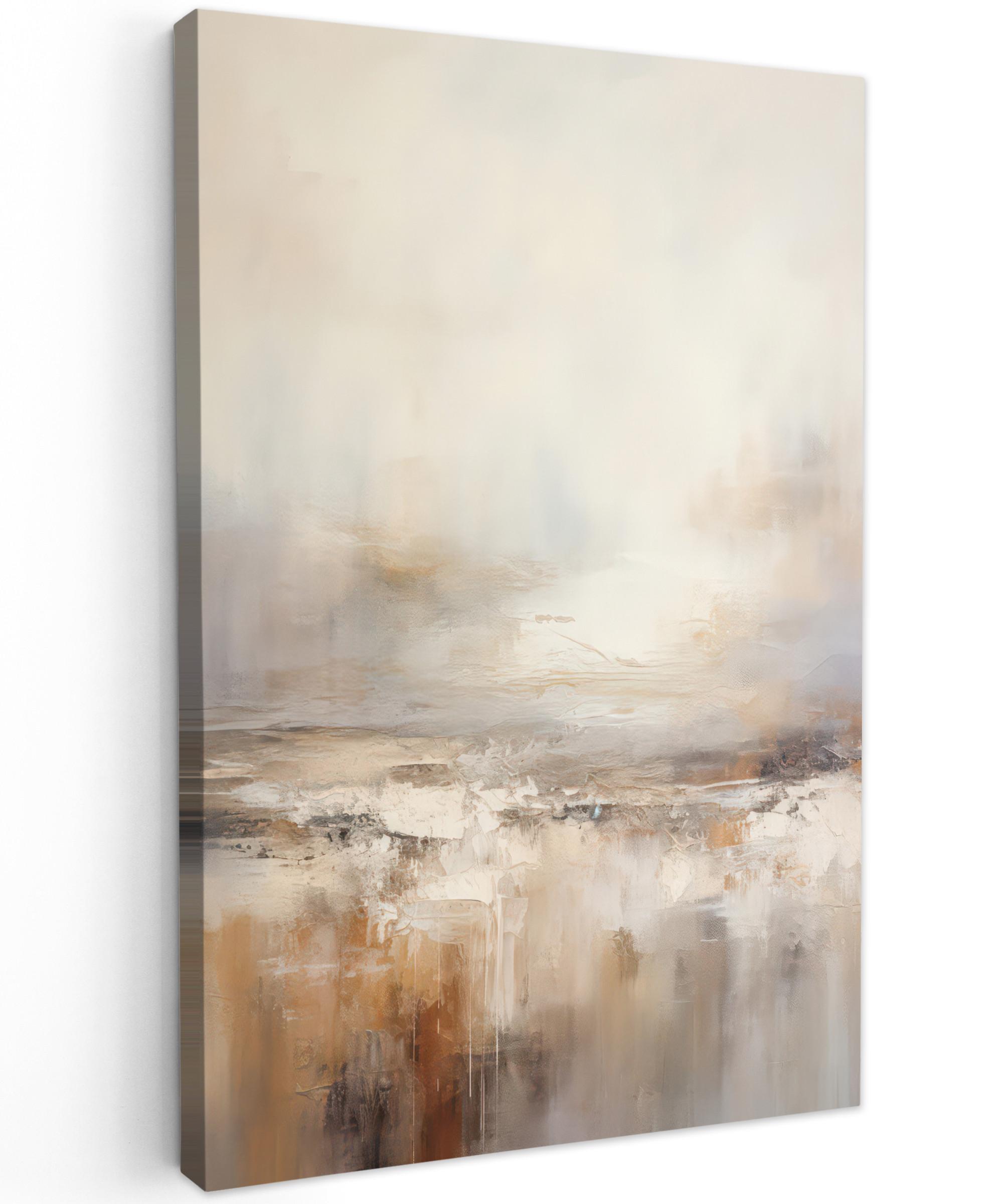 LEINWANDBILD Kunst - Industriell - Grau - Braun - Abstrakt Wanddeko 40x60 cm - Sandfarben, Textil (40/60cm) - MuchoWow