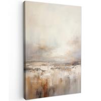 LEINWANDBILD Kunst - Industriell - Grau - Braun - Abstrakt Deko Wohnzimmer 20x30 cm - Sandfarben, Textil (20/30cm) - MuchoWow