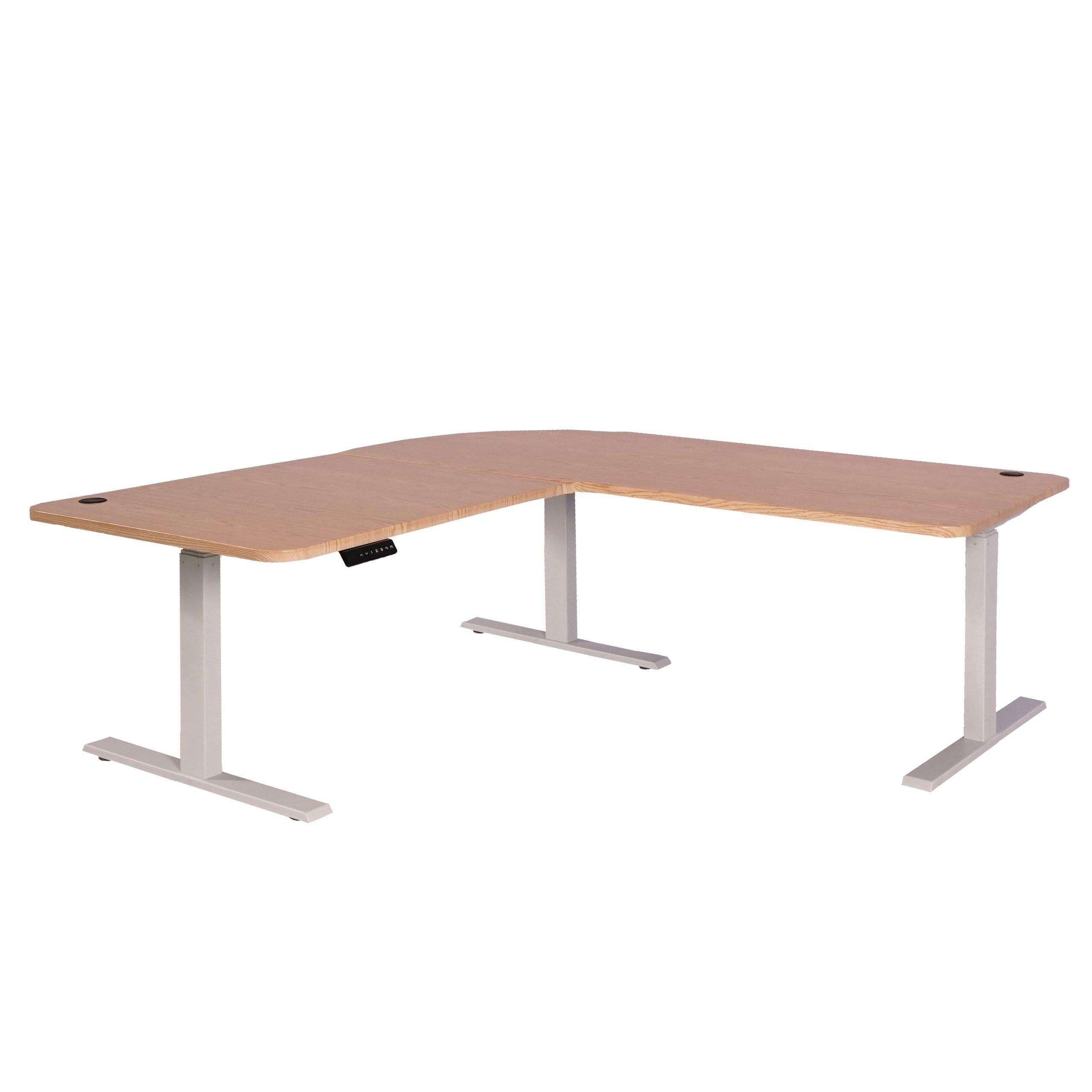 TISCHPLATTE FÜR ECK-SCHREIBTISCH Hellbraun - Naturfarben, Holz (97/177/2cm) - MCW