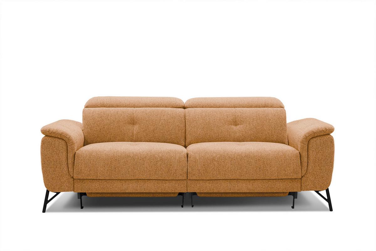 SOFA AVENA 3-Sitzer mit 2 Relaxfunktionen, orange - Orange, Holzwerkstoff/Textil (204/80/108cm) - Wozimo