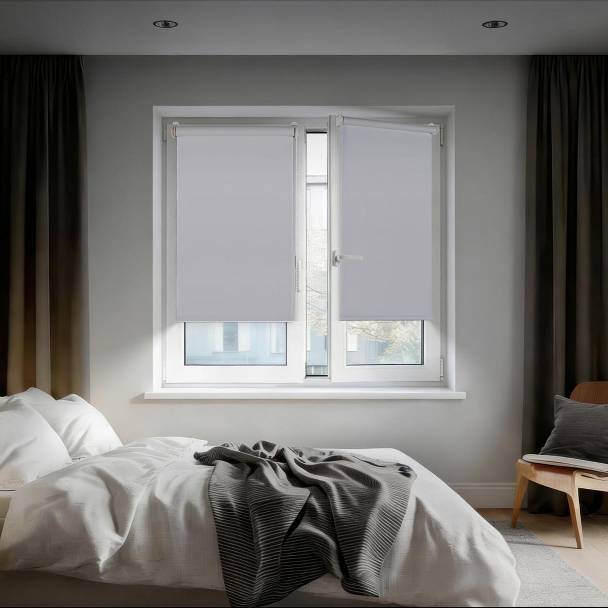 VERDUNKELUNGSROLLO Moon Easyfix Weiß 60x180 - Weiß, Kunststoff (60/180/1cm) - STORESDECO