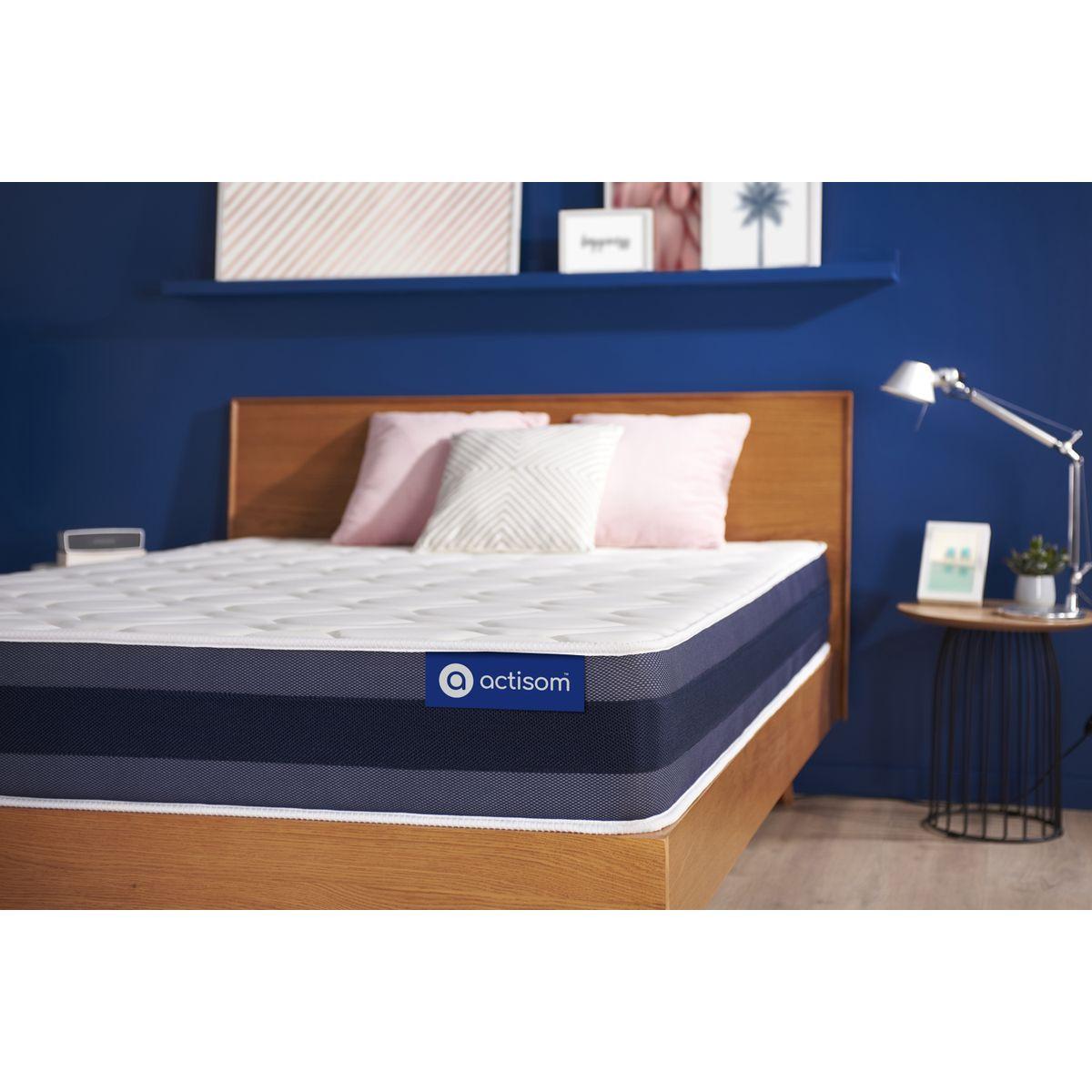 MATRATZE Actiflex morpho Taschenfederkern und Memory-Schaum 105 x 190 cm h1 - Weiß, Textil (105/190cm) - ACTISOM