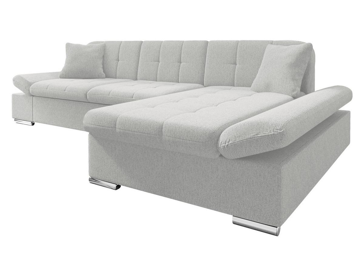 ECKSOFA Montana, Seite: Rechts - Edelstahlfarben, Holz/Textil (278/161cm) - MIRJAN24