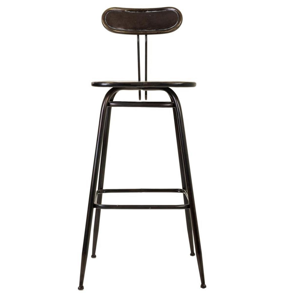 BARHOCKER aus Metall, braun, 45x36x106cm - Schwarz, Metall (45/106/36cm) - Wanderlust