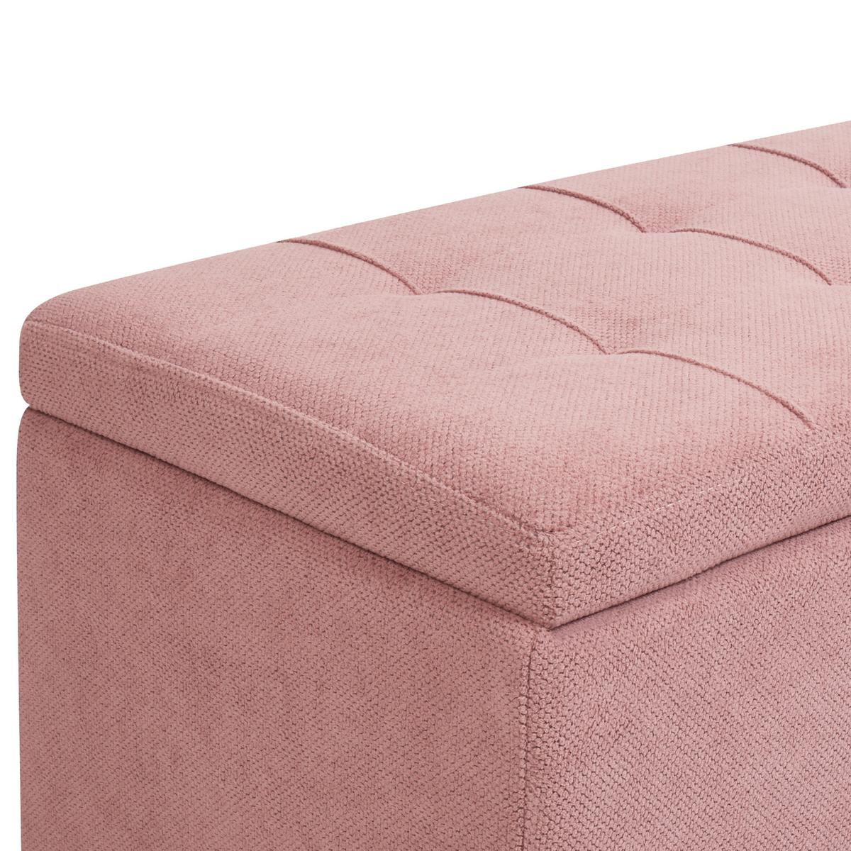 OTTOMANE mit Stauraum Stoff Rosa Orem - Pink, Textil (100/42/40cm) - Beliani