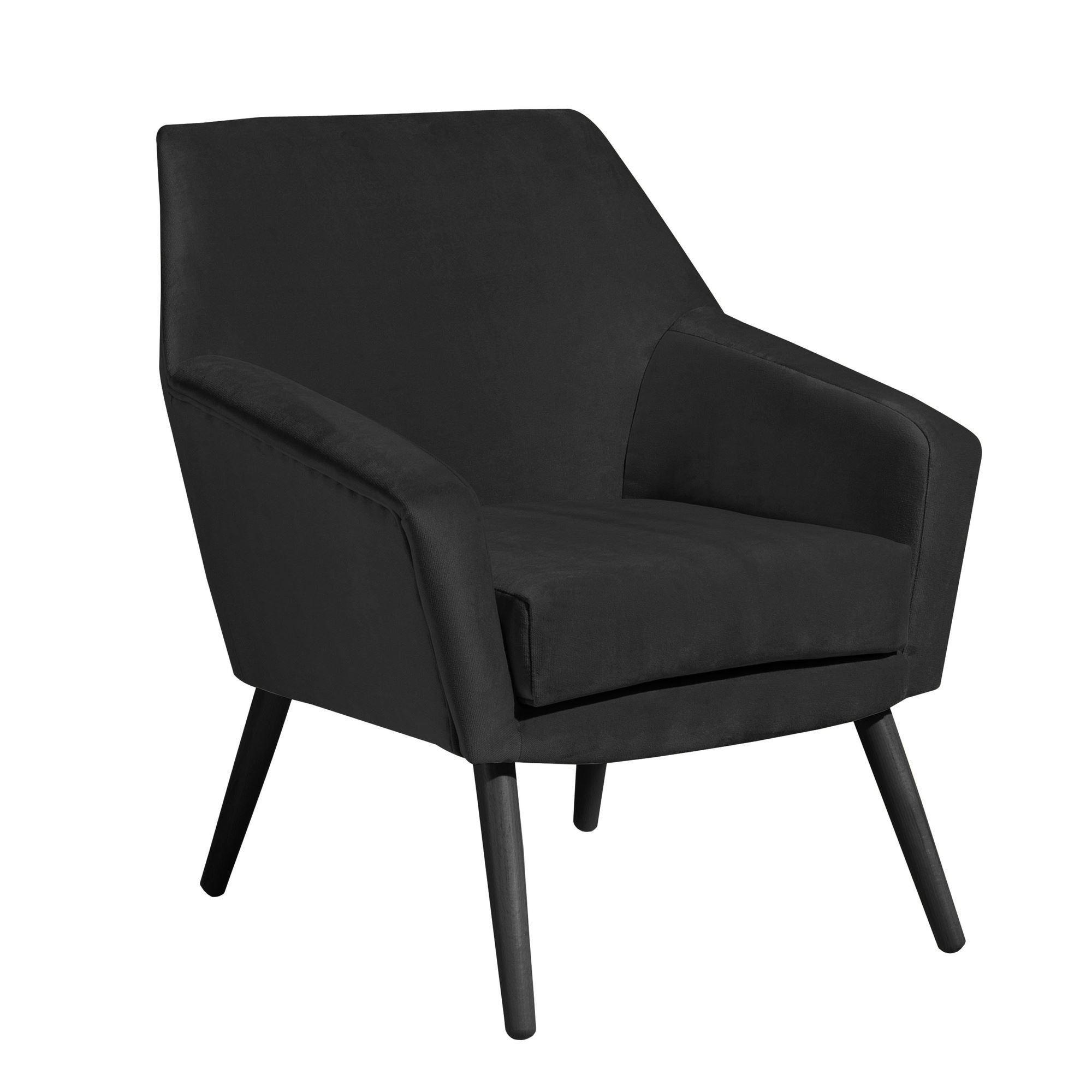 SESSEL Kachka Bezug Samtvelour Buche schwarz / schwarz - Buche Kolonial/Schwarz, Kunststoff (71/81/67cm) - 58aufmkessel