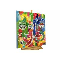 ACRYLBILD HANDGEMALT 80/80 cm - Multicolor, Holz/Textil (80/80cm) - KUNSTLOFT