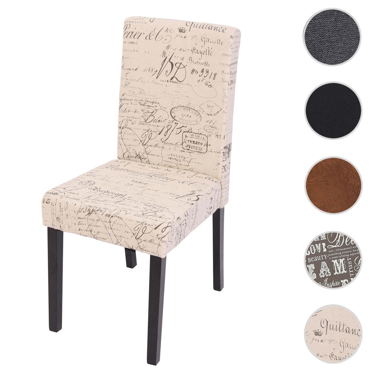 ESSZIMMERSTUHL Beige, Schwarz - Beige/Creme, Textil (43/90/56cm) - MCW