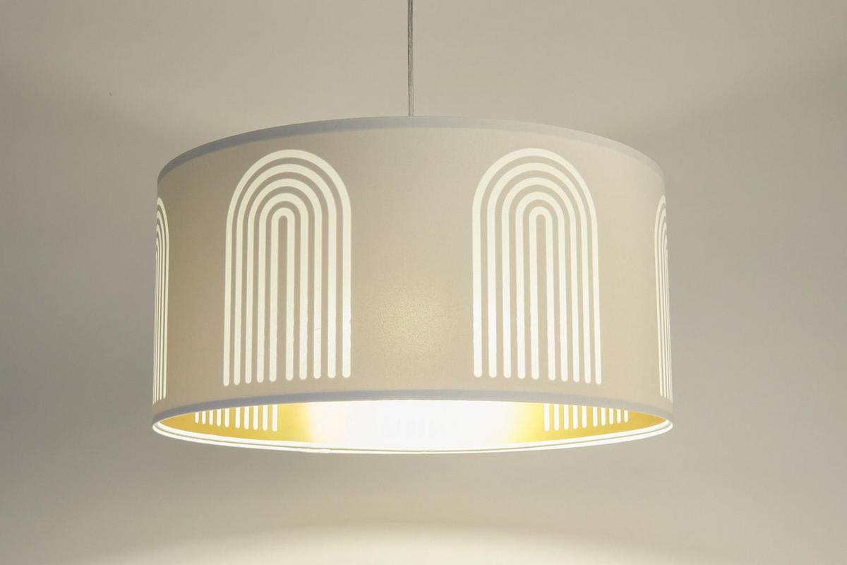 HÄNGELEUCHTE Gold 40/90 cm - Goldfarben/Weiß, Kunststoff (20/0.4/90cm) - ONZENO