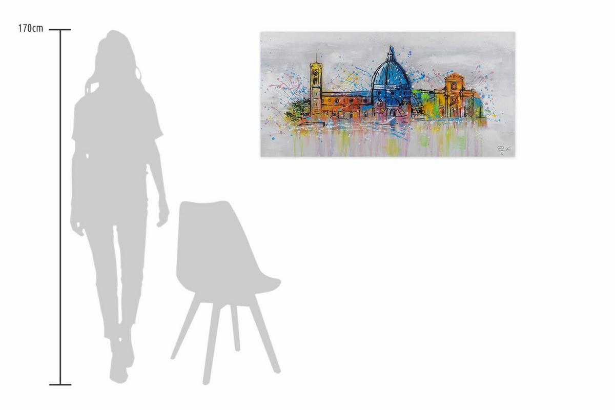 ACRYLBILD HANDGEMALT 120/60 cm - Grau, Holz/Textil (120/60cm) - KUNSTLOFT
