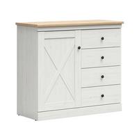 KOMMODE Victoria Weiß und Holz - Weiß, Holzwerkstoff (103/92/43cm) - Petits-meubles