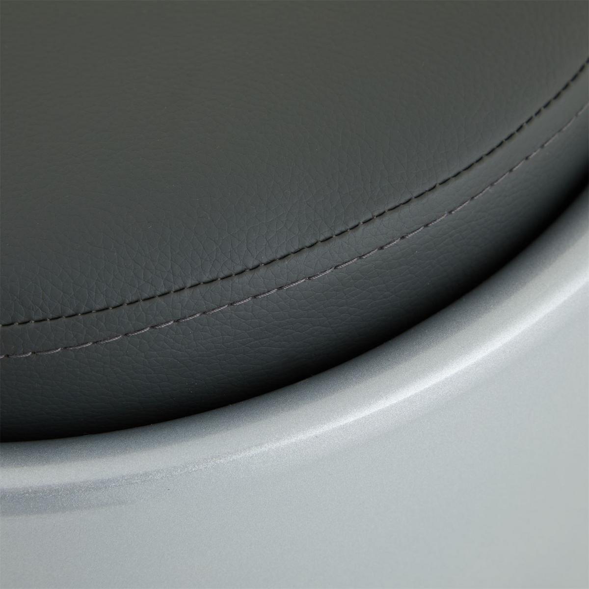 SITZHOCKER DANIEL grau - Grau, Kunststoff/Textil (35/50/35cm) - IDIMEX