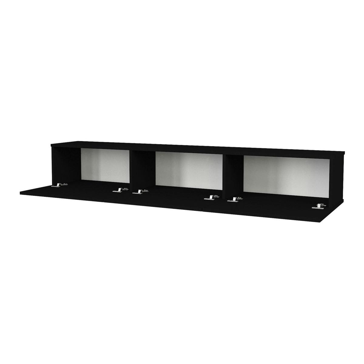 TV-ELEMENT Vihti - Schwarz, Holzwerkstoff (180/29.5/31cm) - [en.casa]