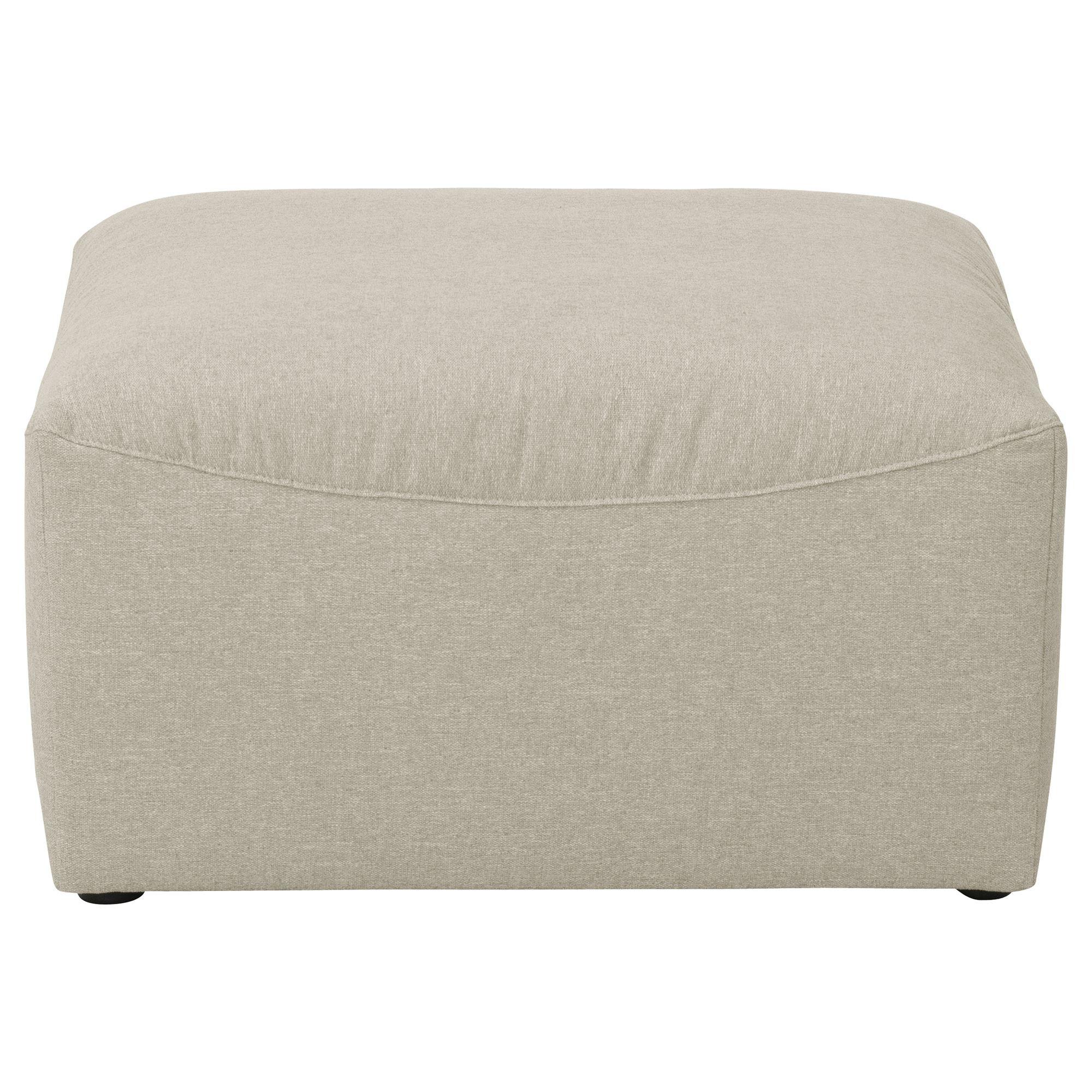POLSTERHOCKER Kattrina Flachgewebe creme - Creme, Kunststoff (75/45/75cm) - 58aufmkessel