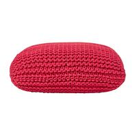 STRICK-POUF rot, Bodenkissen 70/70/20 cm - Rot, Textil (70/20/70cm) - Homescapes
