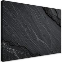 LEINWANDBILD Stein Schieferstruktur 90x60cm - Grau, Textil (90/60cm) - Feeby