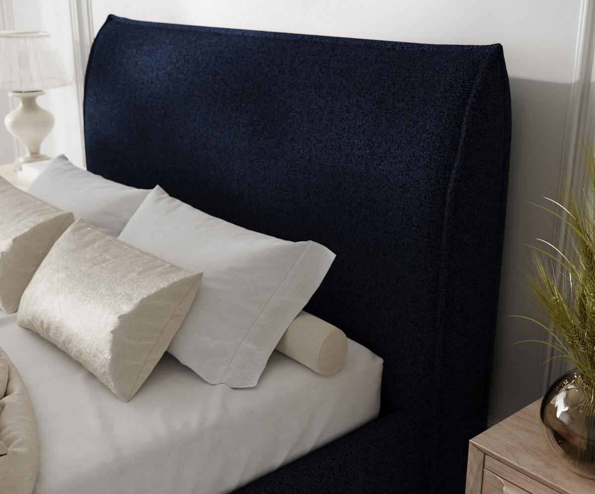 POLSTERBETT Mira 120/200 cm Marineblau im Riva Stoff - Naturfarben/Dunkelblau, Holz/Holzwerkstoff (120/200cm) - AltaBeds