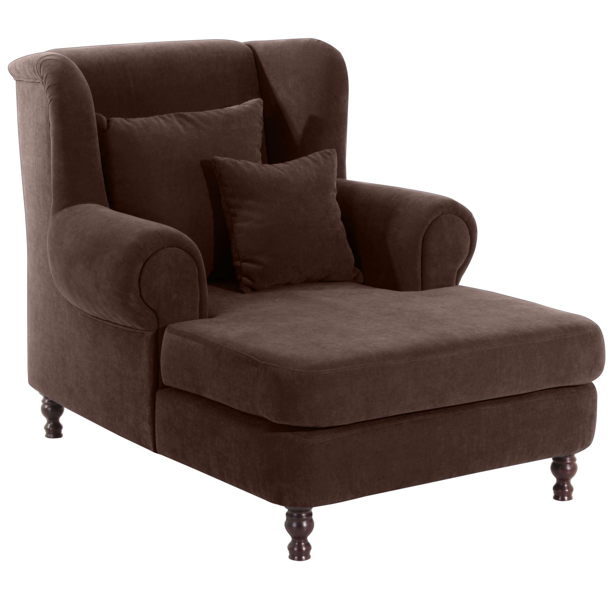 SESSEL XXL Karley Bezug Veloursstoff Buche nussbaum dunkel / braun - Braun, Kunststoff (103/103/149cm) - 58aufmkessel