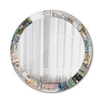 SPIEGEL Ø80 cm Rund mit Aufdruck - Perlmutt, Glas (80/80/0.4cm) - TULUP