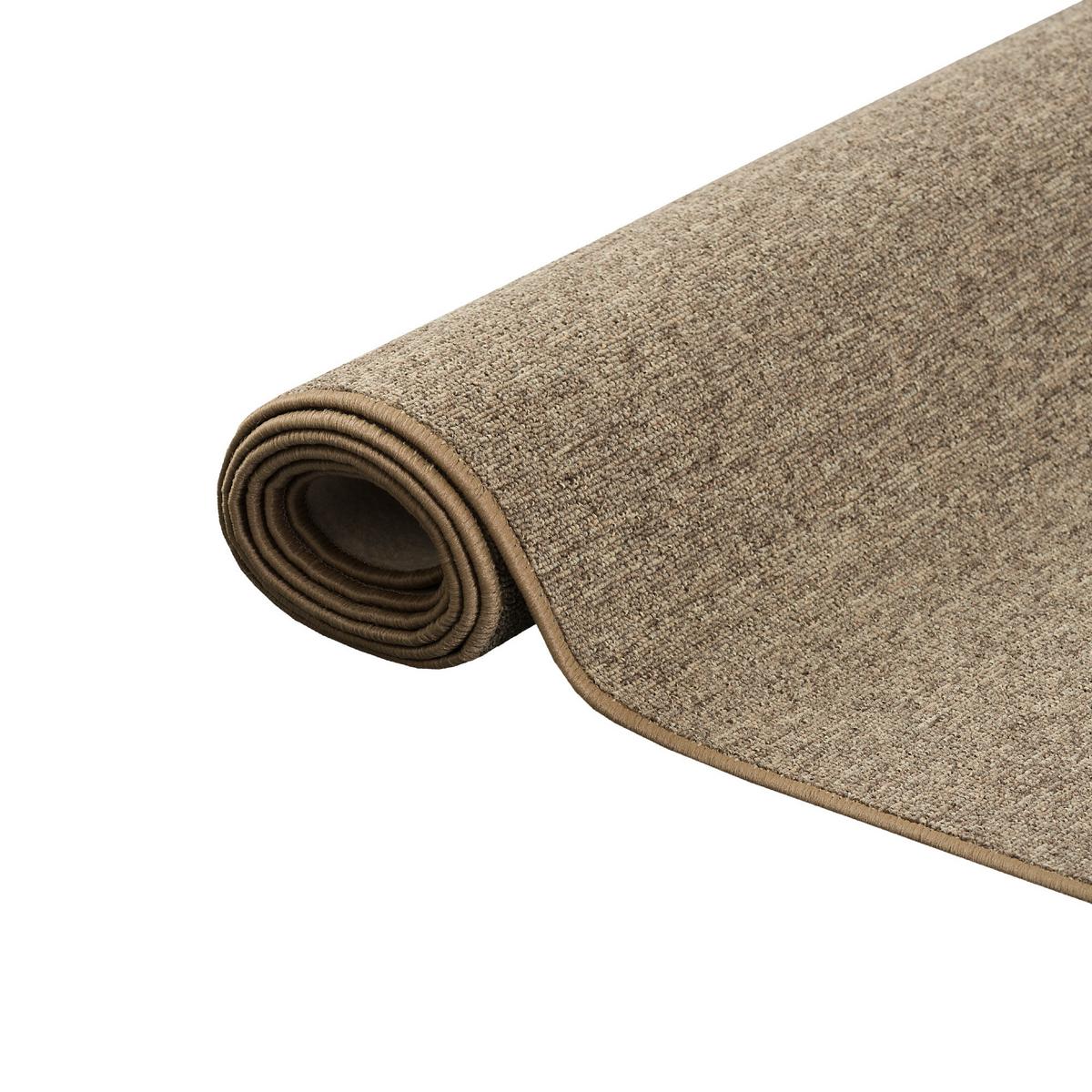 FEINSCHLINGEN VELOUR TEPPICH STRONG - Nussbaumfarben, Textil (133/133cm) - Snapstyle