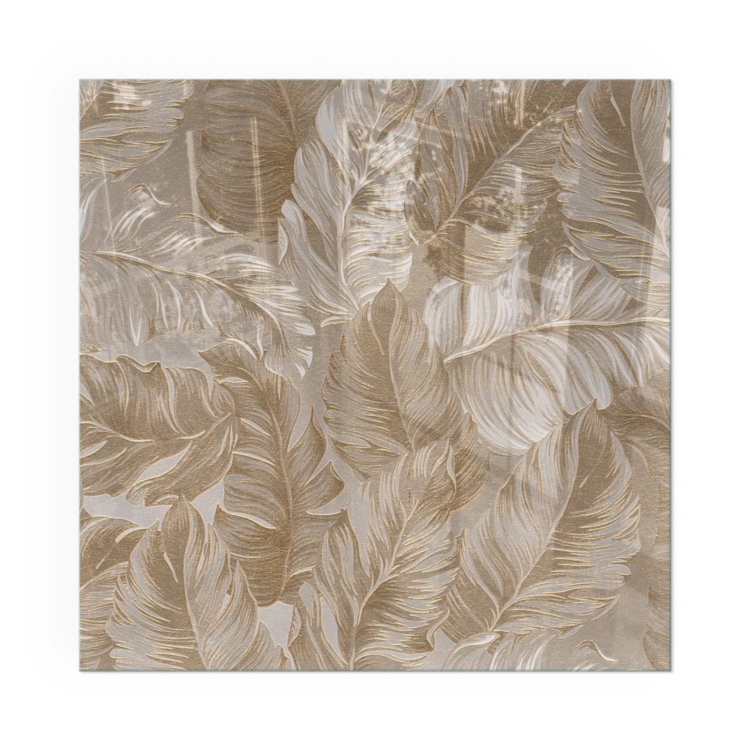 GLASPLATTE für Kamin 60x60 cm - Beige, Glas (60/60/0.4cm) - TULUP