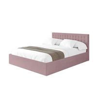 POLSTERBETT mit Bettkasten und Lattenrost, Bett mit Matratze H3/H4 - PARI 160x200 Rosa - Rosa, Holzwerkstoff/Textil (160/200cm) - ALTDECOR