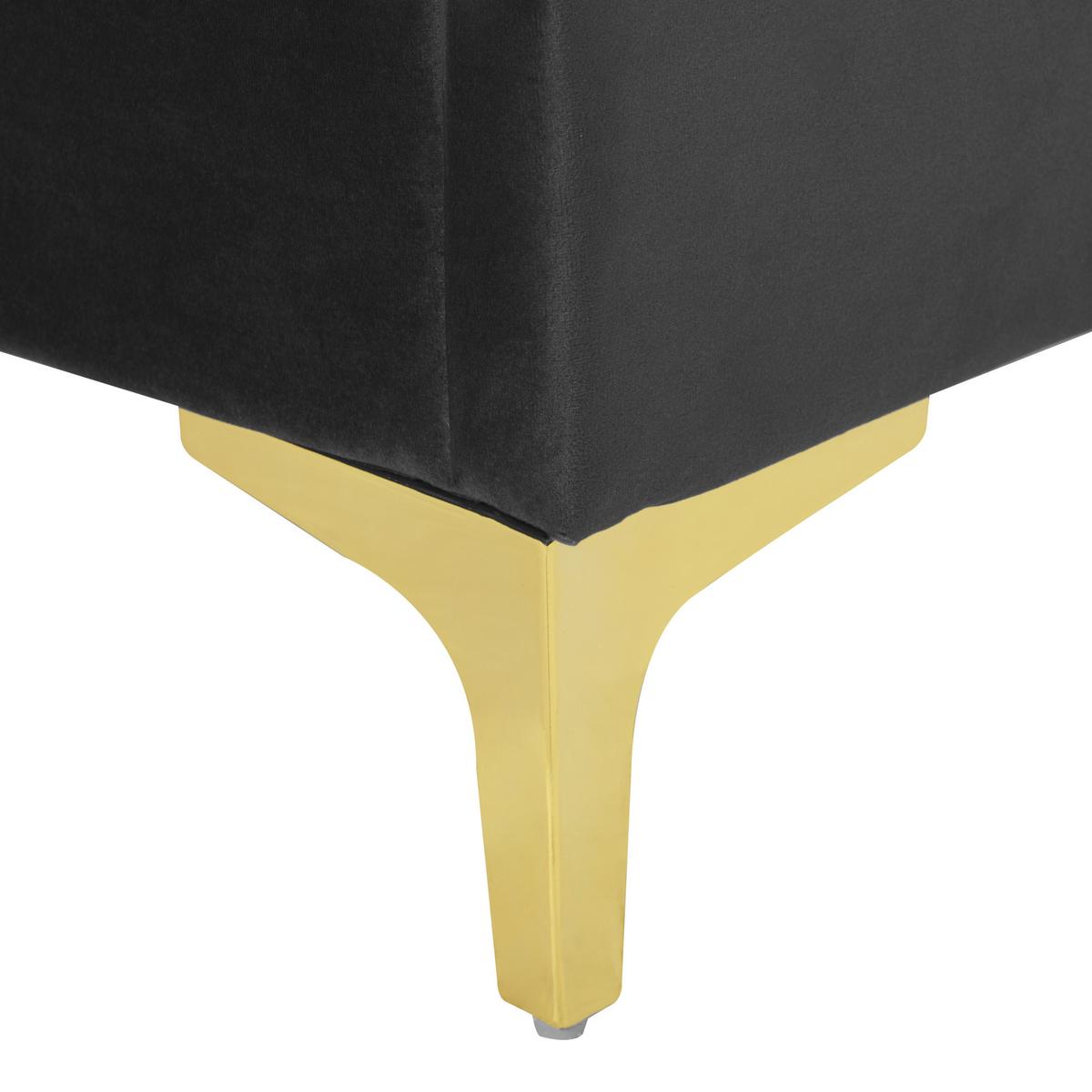 DOPPELBETT 160/200cm Schwarz Limoux - Schwarz, Textil (160/200cm) - Beliani