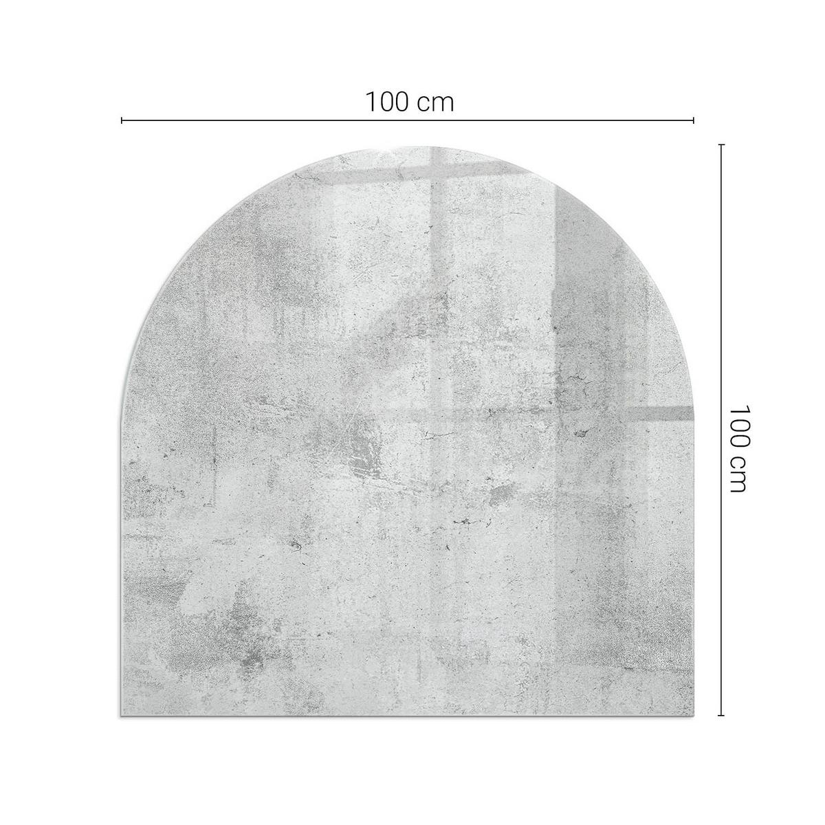 GLASPLATTE für Kamin 100x100 cm - Grau, Glas (100/100/0.4cm) - TULUP