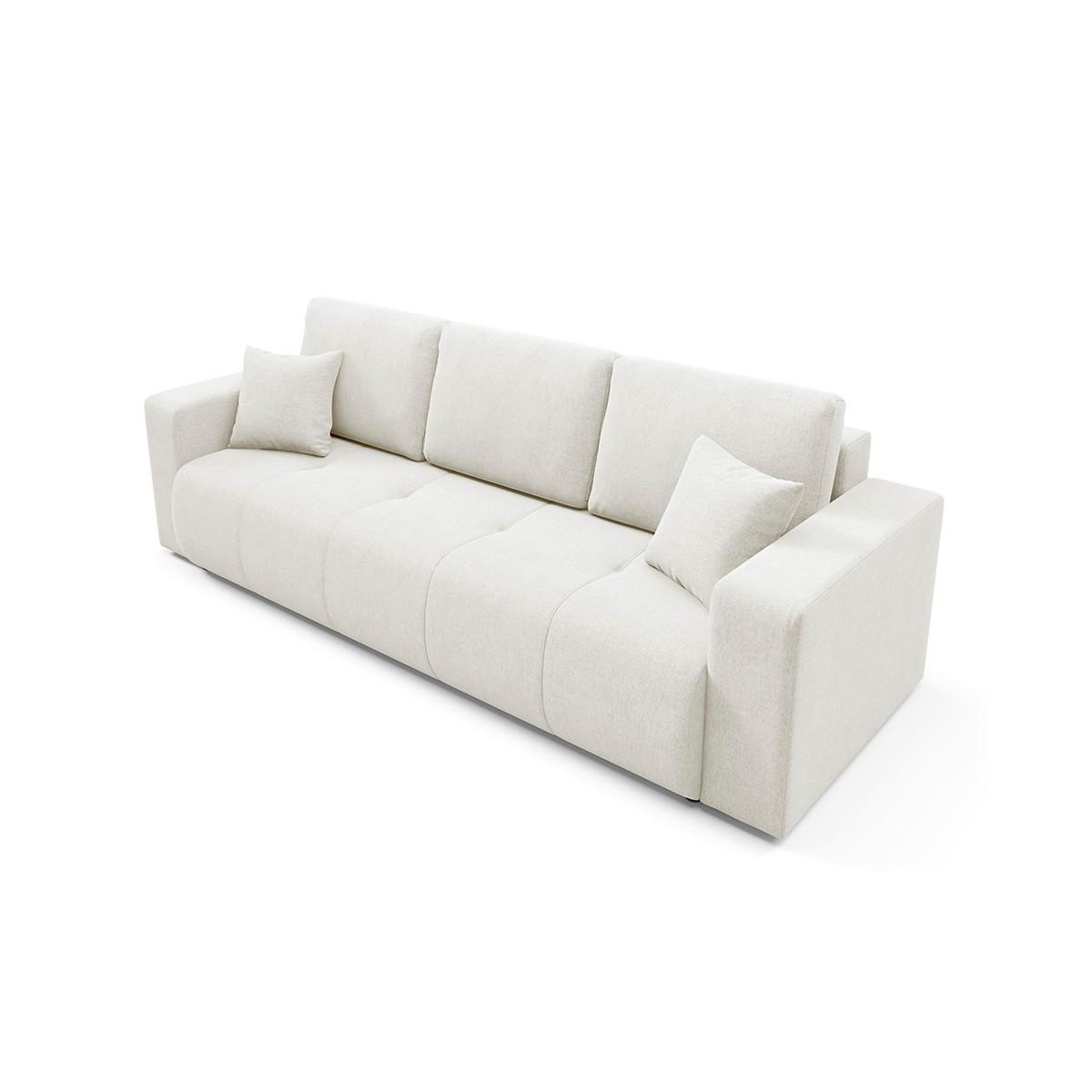 SOFA Giulia 3 Sitzplätze Weiß - Weiß, Holz (244/82/102cm) - Petits-meubles